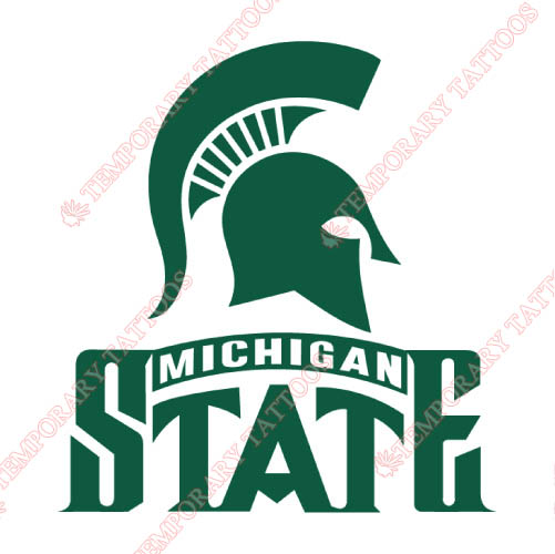 Michigan State Spartans Customize Temporary Tattoos Stickers NO.5057